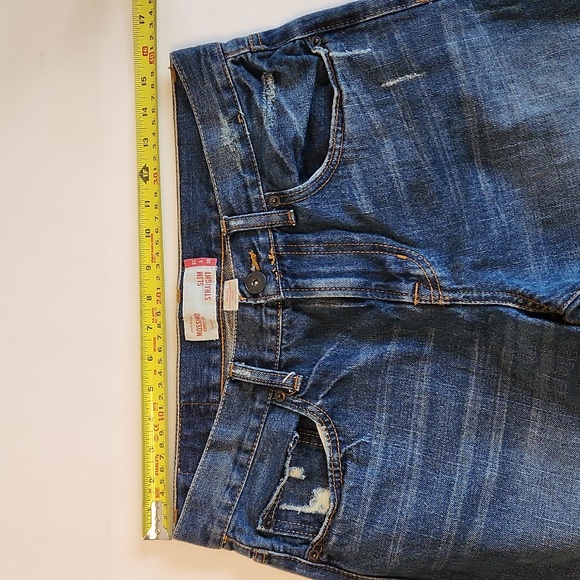 Mossimo Suppy Co Men's Slim Straight Blue Denim Jeans - Picture 9 of 11